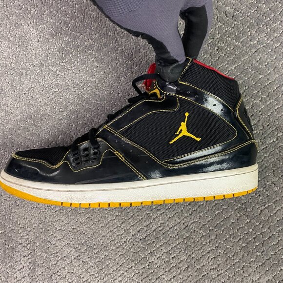 Nike Jordan 1 Flight Shoes Men's 9.5 Black Basketball Sneakers 372704 037 - Picture 4 of 14